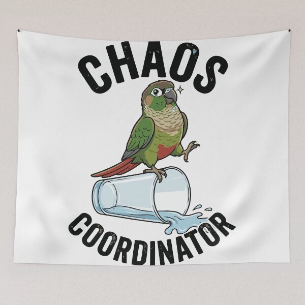 Item preview, Chaos Coordinator Funny Green Cheeked Conure designed and sold by Petzzz.