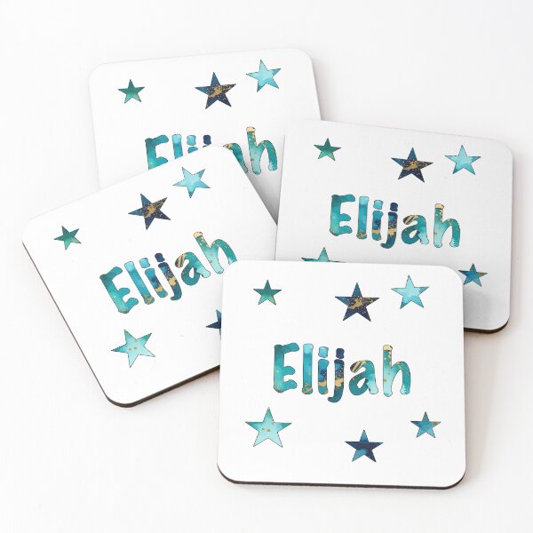 Item preview, Watercolor Name Elijah with Stars designed and sold by katifinell.