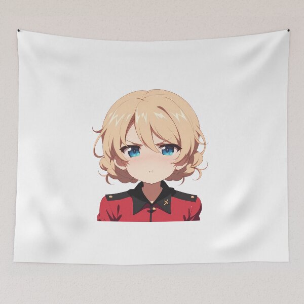 Item preview, Darjeeling Girls Und Panzer Chibi Angry Pout designed and sold by 108Recordings.