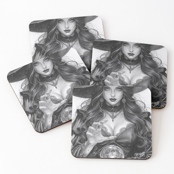 Item preview, Mystical Witch Woman Gothic Illustration designed and sold by BlondeBalance.