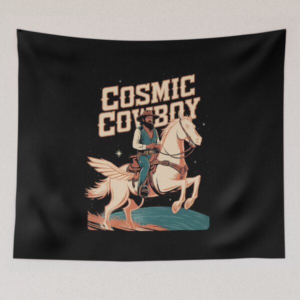 Item preview, Galactic Rider with a Beard - Cosmic Cowboy designed and sold by Art-Arcade6.