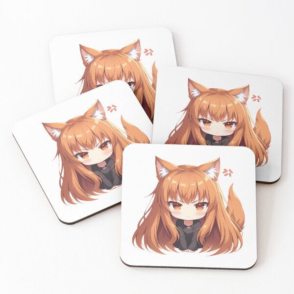 Item preview, Holo Spice And Wolf Chibi Angry Wolf Girl designed and sold by 108Recordings.