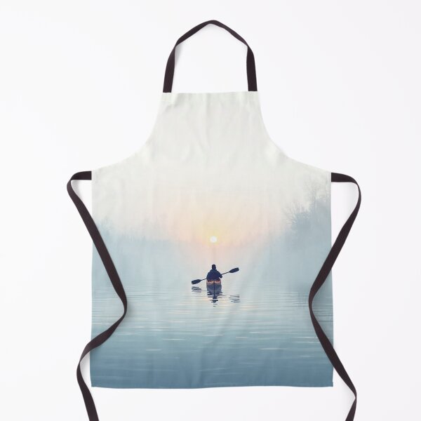 Item preview, Solitary Kayak at Sunrise – Misty Water Serenity designed and sold by catcurio.