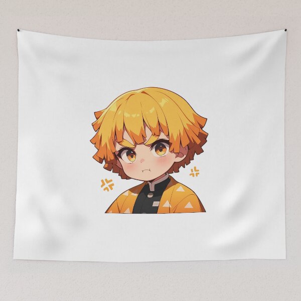 Item preview, Zenitsu Agatsuma Demon Slayer Chibi Angry Grumpy Spark designed and sold by 108Recordings.
