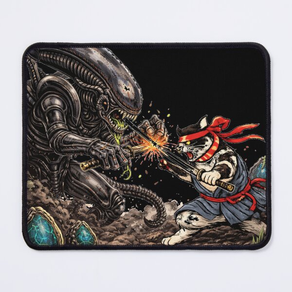 Item preview, Alien vs. Samurai Cat designed and sold by sevenvisuals.