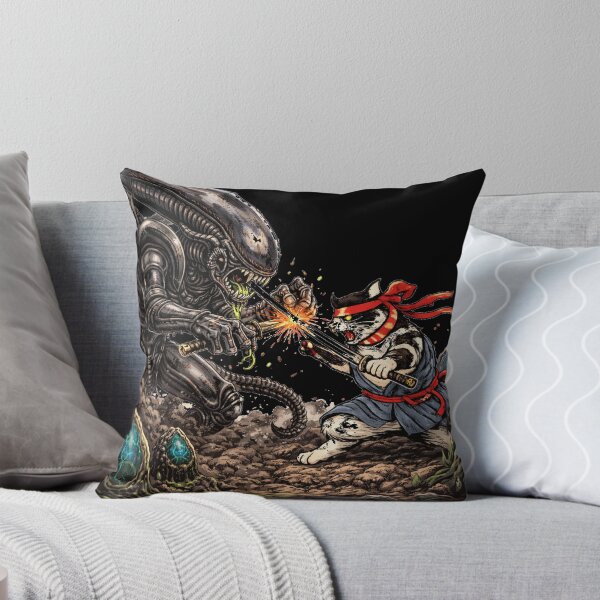 Item preview, Alien vs. Samurai Cat designed and sold by sevenvisuals.