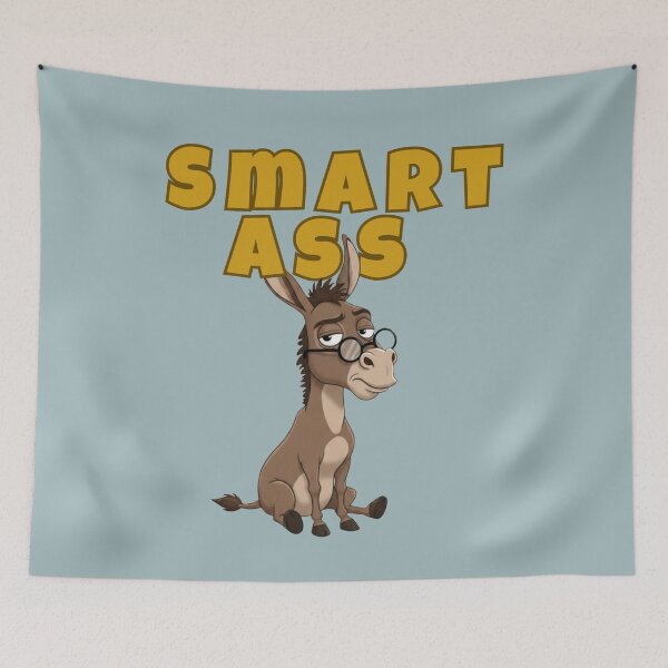 Item preview, Smart Ass: Funny Intellectual Donkey Pun Art designed and sold by CloudyCatArt.
