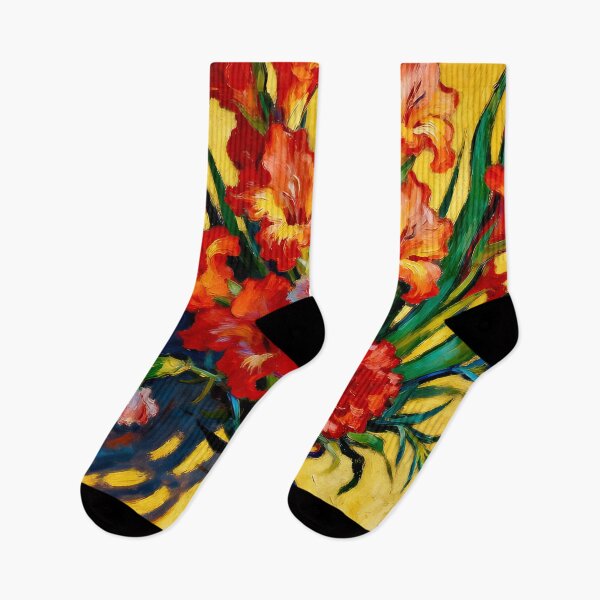 Item preview, Gladioli and Carnations After Van Gogh designed and sold by Vicky Brago-Mitchell®.