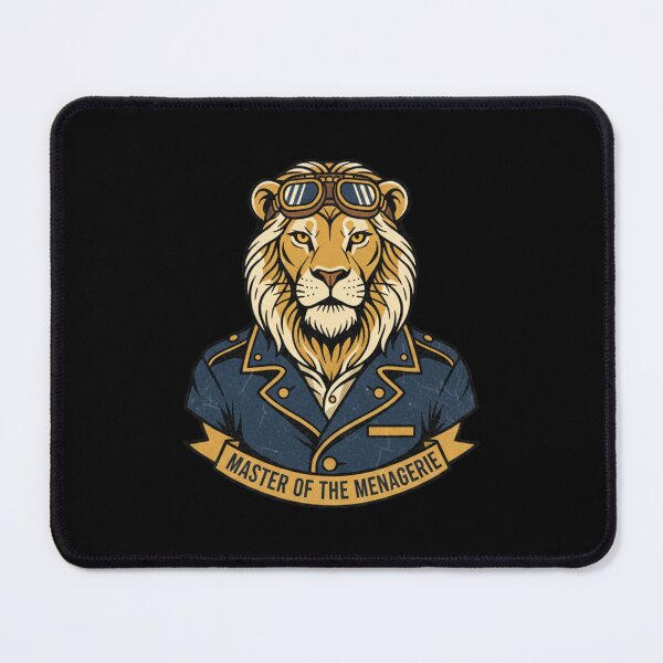 Item preview, Master of the Menagerie Vintage Lion Aviator Zookeeper designed and sold by BlissHalo.