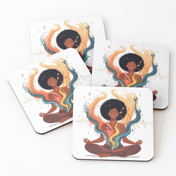 Item preview, Escaping the Noise – Woman in Quiet Reflection designed and sold by catcurio.