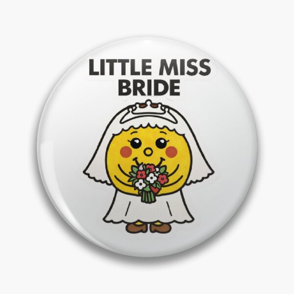 Item preview, Little Miss Bride Wedding Character Yellow Marriage Couple Relationship White Dress Funny Cute Cartoon Kawaii Bachelor Mrs Wife designed and sold by SamiraArts.