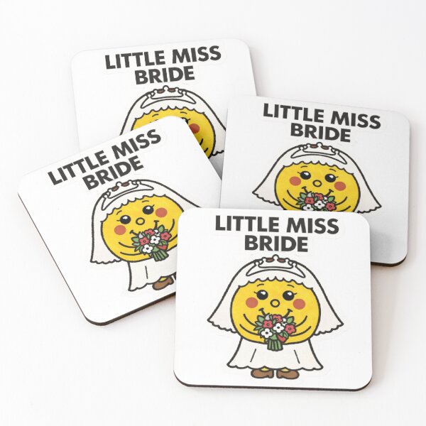 Item preview, Little Miss Bride Wedding Character Yellow Marriage Couple Relationship White Dress Funny Cute Cartoon Kawaii Bachelor Mrs Wife designed and sold by SamiraArts.