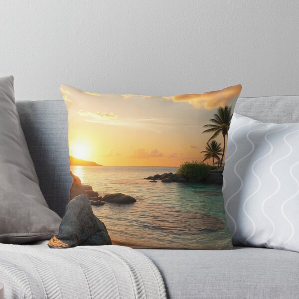 Item preview, Tropical Beach Sunset with Palm Trees designed and sold by Vida e Arte.