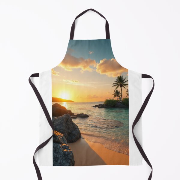 Item preview, Tropical Beach Sunset with Palm Trees designed and sold by Vida e Arte.
