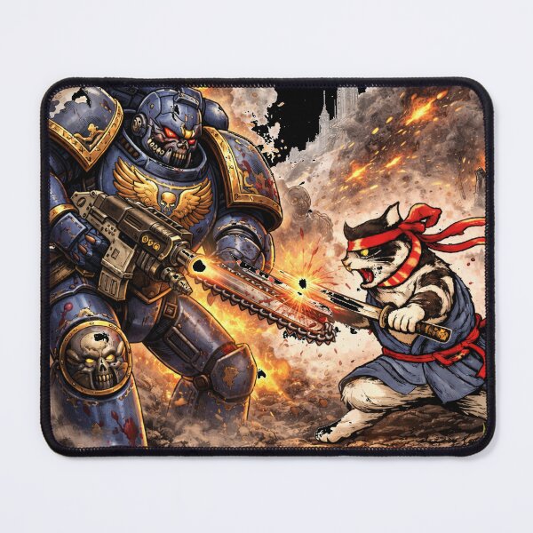 Item preview, Mech VS Samurai Cat designed and sold by sevenvisuals.