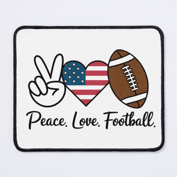 Item preview, Peace Love Football – Hand Sign, Heart + Football Graphic designed and sold by Frollein S Berlin.