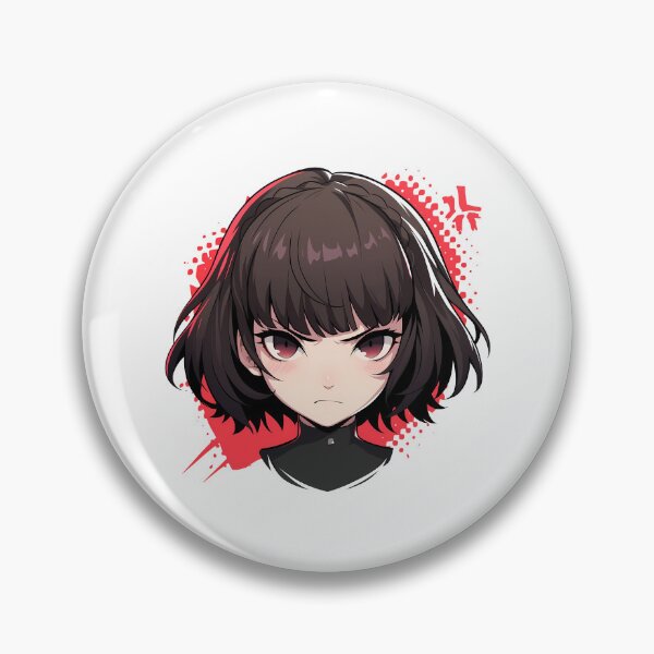 Item preview, Makoto Niijima Persona 5 Chibi Angry Stern Waifu designed and sold by 108Recordings.