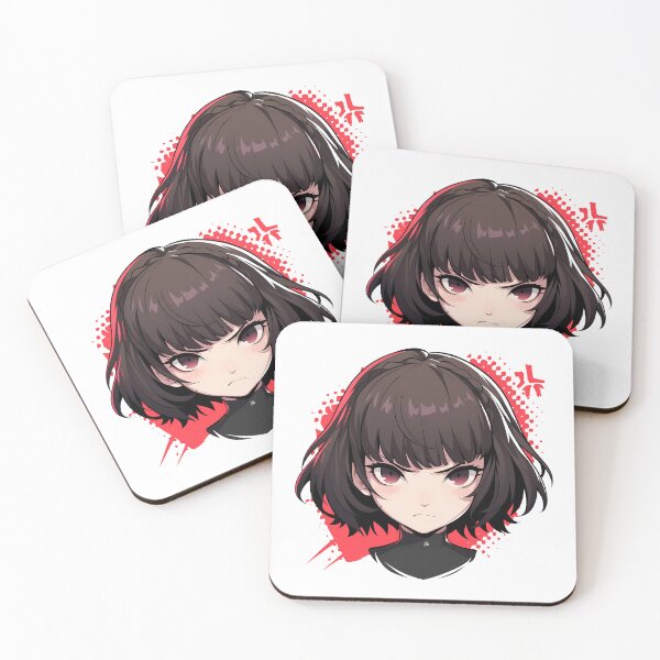 Item preview, Makoto Niijima Persona 5 Chibi Angry Stern Waifu designed and sold by 108Recordings.