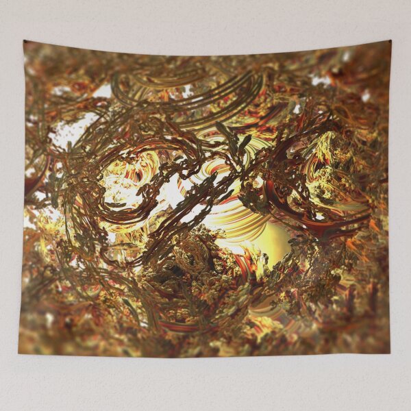 Item preview, Geometric melting gold foundry digital illustration designed and sold by christianmuller.