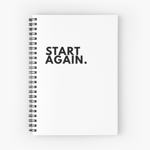 Item preview, Start Again. – Minimal Writer Manifesto Typography designed and sold by PKDWriterMerch.