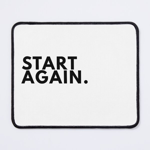 Item preview, Start Again. – Minimal Writer Manifesto Typography designed and sold by PKDWriterMerch.