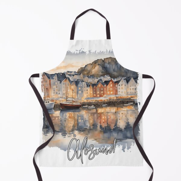 Item preview, Watercolor of Alesund, Alesund Norway designed and sold by Dressyourflag.