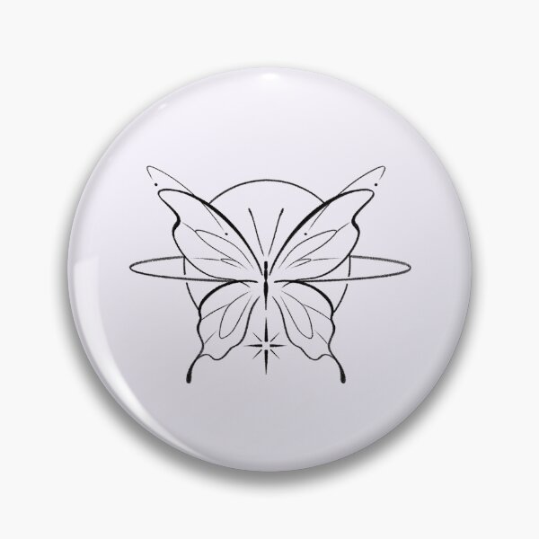 Item preview, Minimal Butterfly Celestial Line Art Black and White Illustration designed and sold by HMInkStudio.