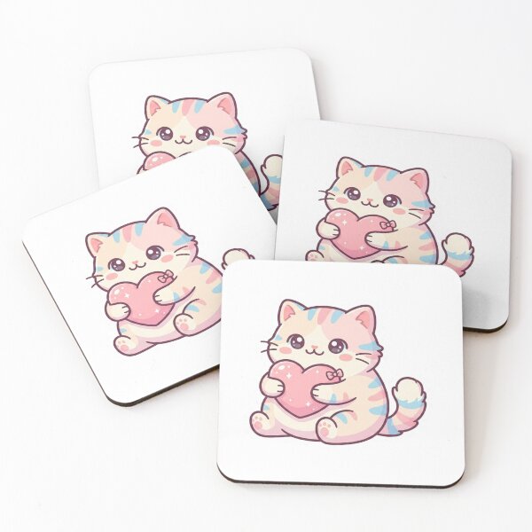 Item preview, Emotional Support Cat Sticker – Cute Kawaii Cat Vinyl Sticker for Laptop, Water Bottle & iPad designed and sold by pixelandpalette.