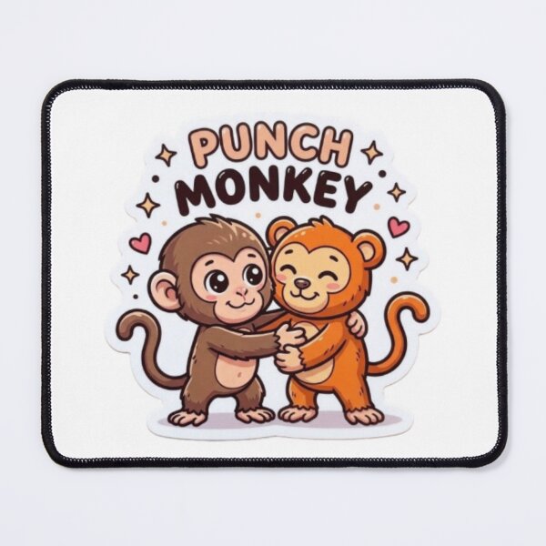 Item preview, Punch Monkey Viral Cute Animal Nature Brown Tiktok Instagram Kawaii Love Heart designed and sold by SamiraArts.