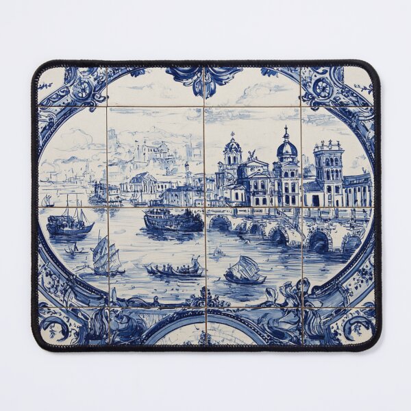 Item preview, Italian Ceramic Porcelain Mural Port of Venice Pattern designed and sold by GrinGalore.