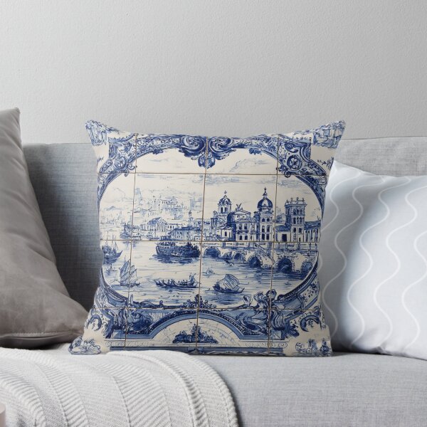 Item preview, Italian Ceramic Porcelain Mural Port of Venice Pattern designed and sold by GrinGalore.