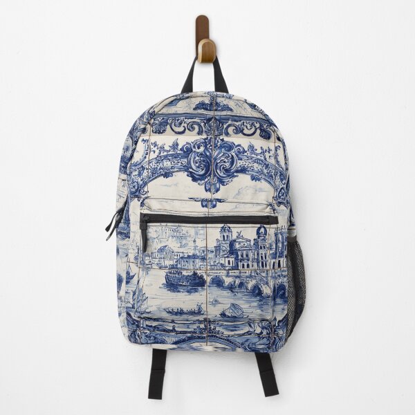 Item preview, Italian Ceramic Porcelain Mural Port of Venice Pattern designed and sold by GrinGalore.