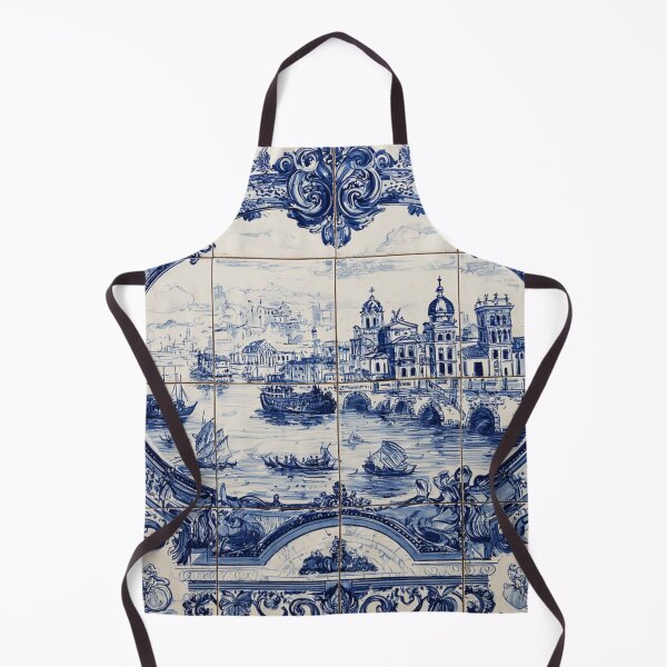 Item preview, Italian Ceramic Porcelain Mural Port of Venice Pattern designed and sold by GrinGalore.