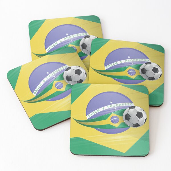 Item preview, Realistic soccer ball featuring the colors of the Brazilian flag designed and sold by Doomko.