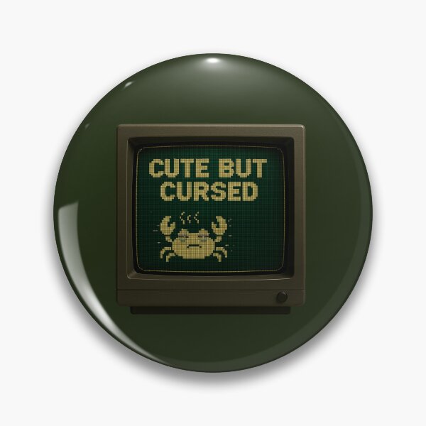 Item preview, Cute But Cursed — Retro CRT Pixel Art designed and sold by sorryNOTsorry.brand.