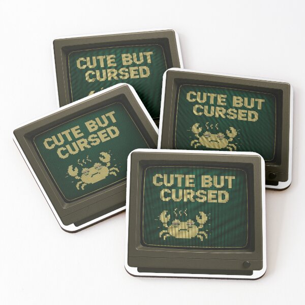 Item preview, Cute But Cursed — Retro CRT Pixel Art designed and sold by sorryNOTsorry.brand.
