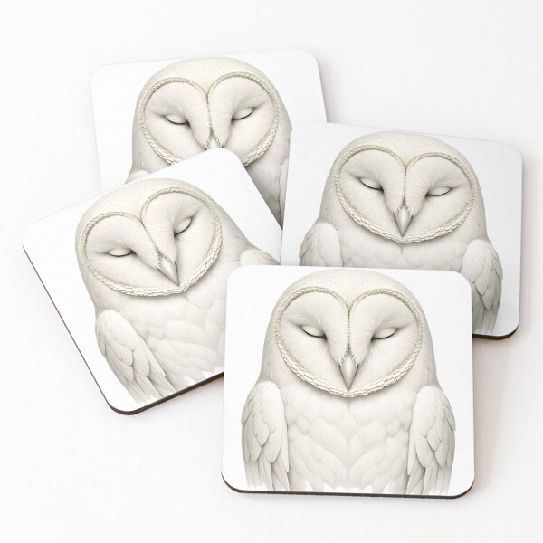 Item preview, Born Unseen Barn Owl Art - Grow in Dark Minimalist Owl Portrait - Ethereal White Owl Wall Art for Introverts, Silent Growth Stoic Philosophy Aesthetic, Monochrome Dark Academia Graphic Illustration designed and sold by Vivaan Studio.
