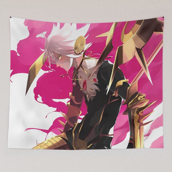 Item preview, Red Lancer Karna Fate Grand Order Blazing Crimson Warrior Power Radiant Fantasy Aura designed and sold by 108Recordings.