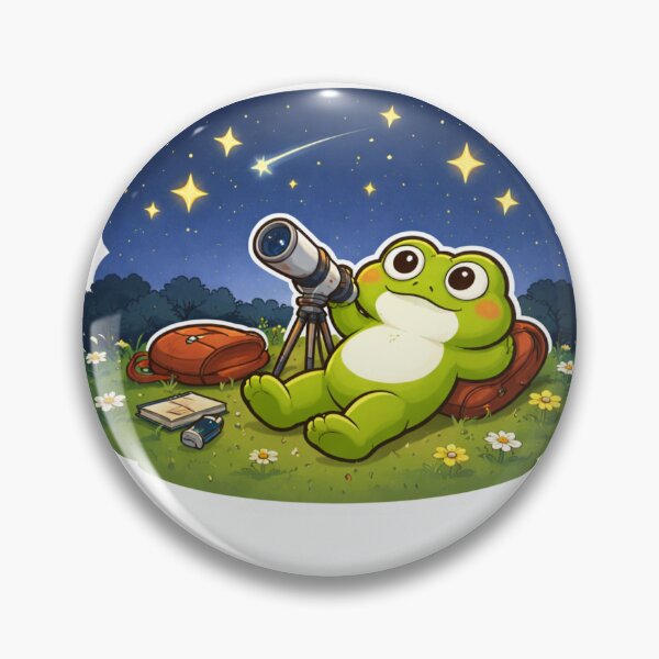 Item preview, Relatable Frog Sticker – Minimal Frog Stargazing Aesthetic Cute Animal Laptop Sticker designed and sold by DownloSpace.