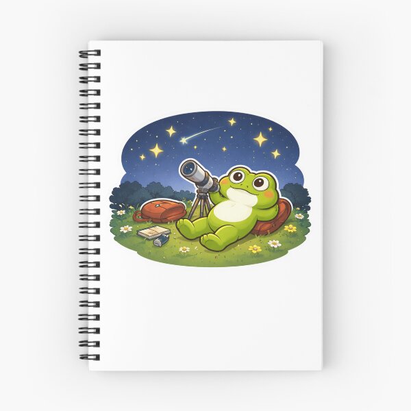 Item preview, Relatable Frog Sticker – Minimal Frog Stargazing Aesthetic Cute Animal Laptop Sticker designed and sold by DownloSpace.