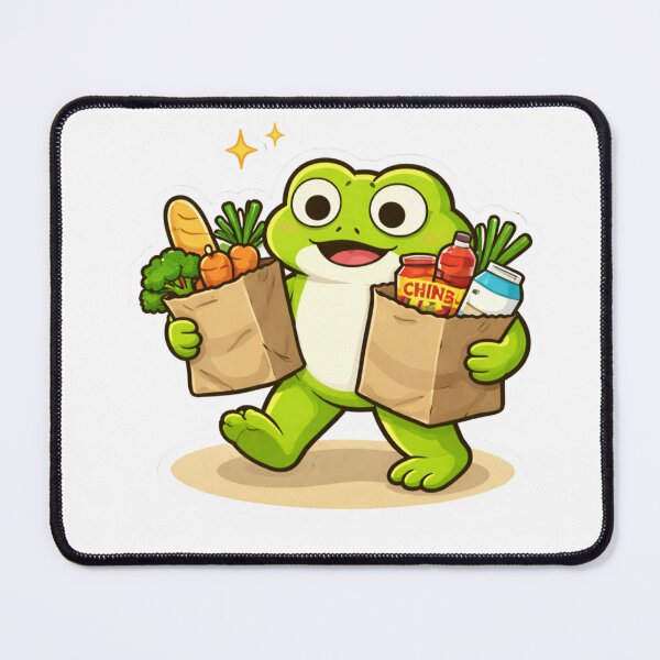 Item preview, Relatable Frog Sticker – Minimal Frog Grocery Aesthetic Cute Animal Laptop Sticker designed and sold by DownloSpace.