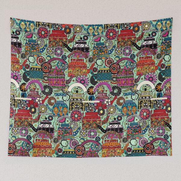 Item preview, Indian kettles green designed and sold by scrummy.
