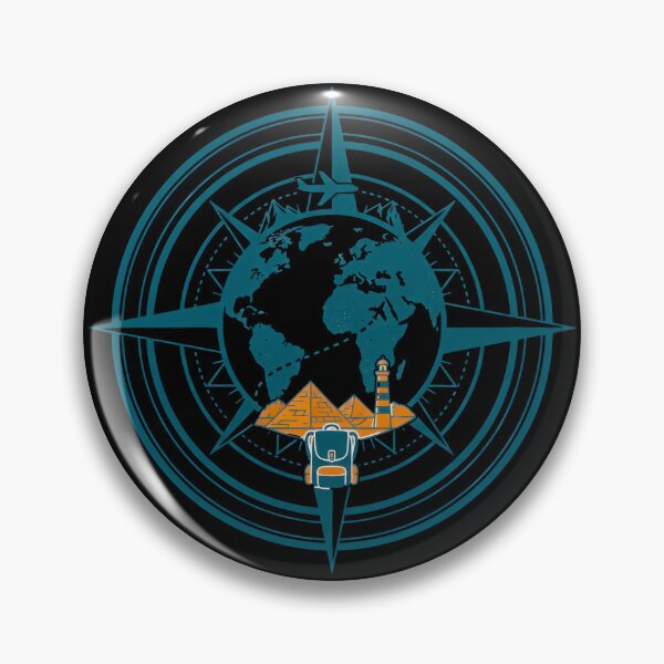 Item preview, Epic Global Journey Emblem - Vintage World Map & Landmarks Graphic designed and sold by AbulailArt.