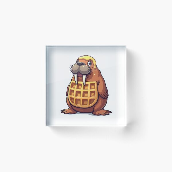 Item preview, Waffle Walrus Sticker designed and sold by BysonDesigns.
