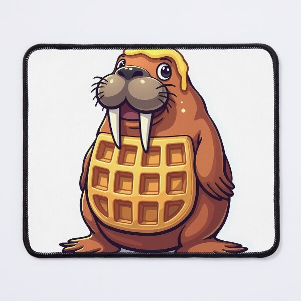 Item preview, Waffle Walrus Sticker designed and sold by BysonDesigns.
