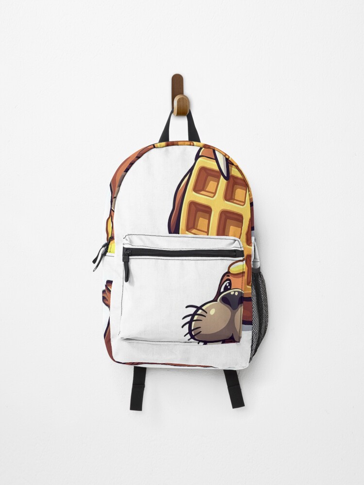 Thumbnail 1 of 3, Backpack, Waffle Walrus Sticker designed and sold by BysonDesigns.