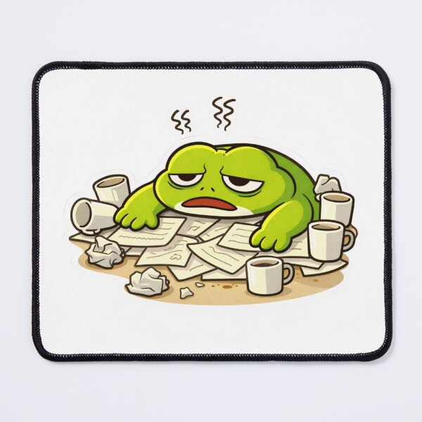 Item preview, Relatable Frog Sticker – Minimal Frog Burnout Aesthetic Cute Animal Laptop Sticker designed and sold by DownloSpace.