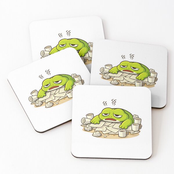 Item preview, Relatable Frog Sticker – Minimal Frog Burnout Aesthetic Cute Animal Laptop Sticker designed and sold by DownloSpace.