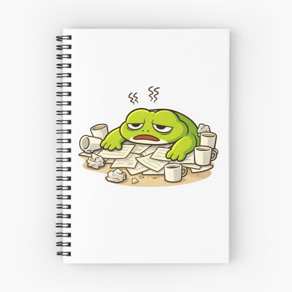 Item preview, Relatable Frog Sticker – Minimal Frog Burnout Aesthetic Cute Animal Laptop Sticker designed and sold by DownloSpace.