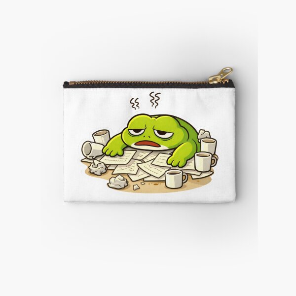 Item preview, Relatable Frog Sticker – Minimal Frog Burnout Aesthetic Cute Animal Laptop Sticker designed and sold by DownloSpace.
